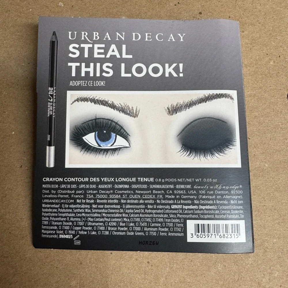 Urban Decay 24/7 Glide-On Eye Pencil Zero Travel Size .03oz/.08g NEW IN PACKAGE